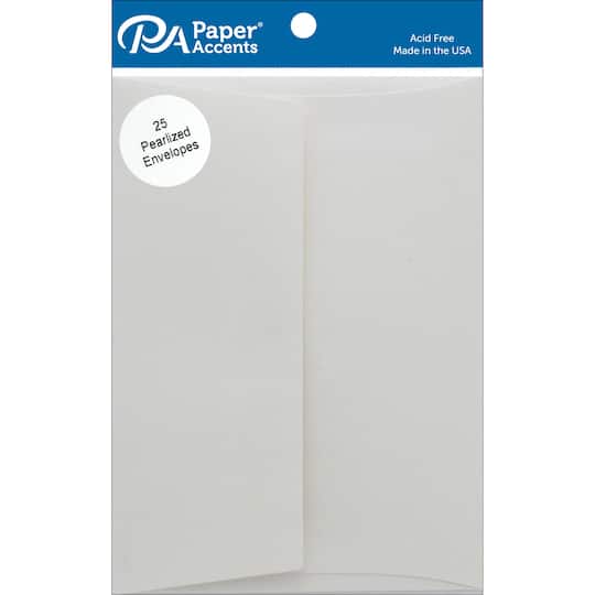 PA Paper&#x2122; Accents 5.25&#x22; x 7.25&#x22; Pearlized Envelopes, 25ct.
